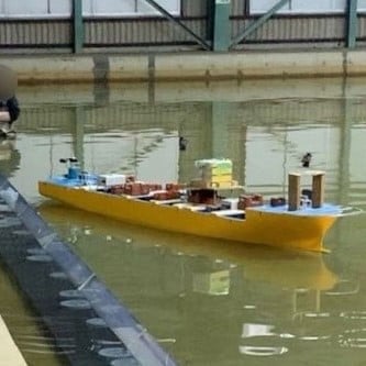 Photo of testing being carried out using a model