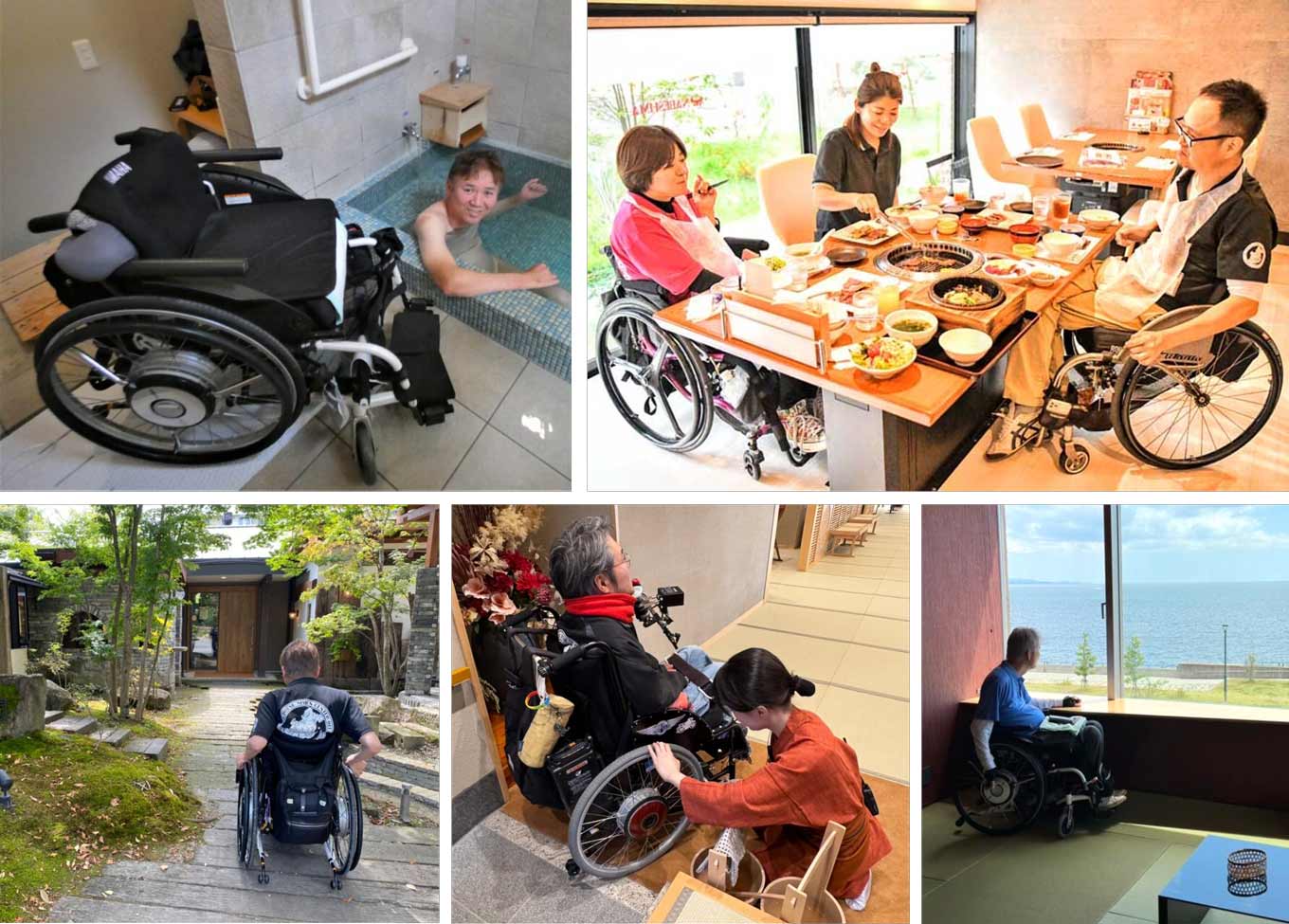 Montage of photos of persons with disabilities going about their daily lives