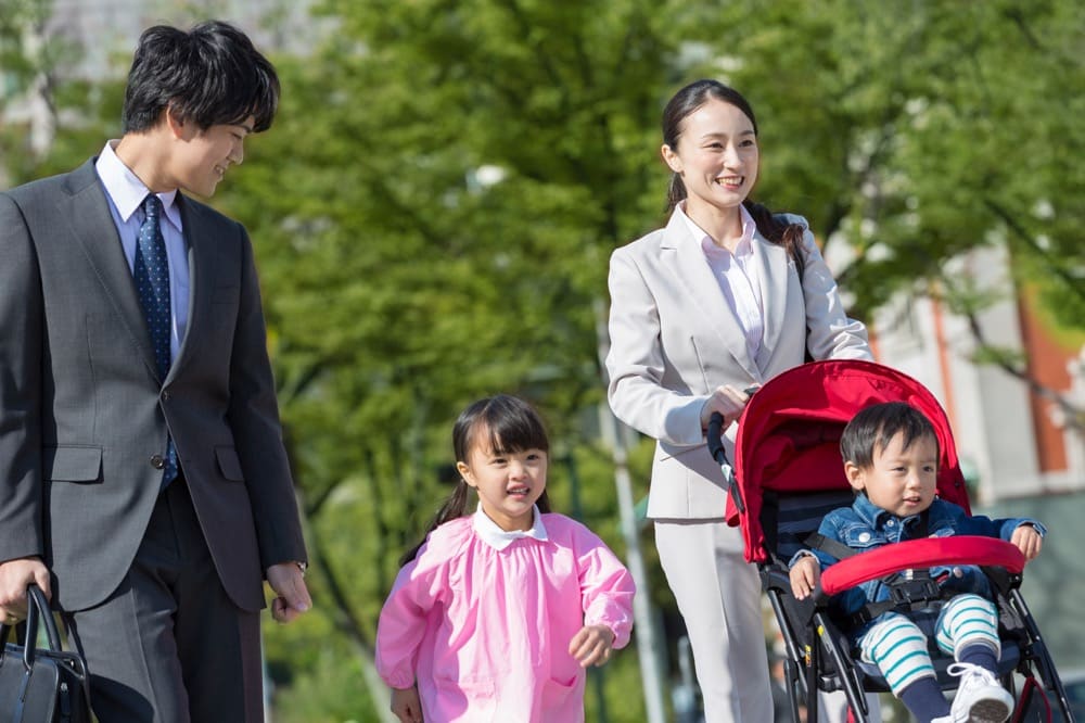 On the way to work with the whole family