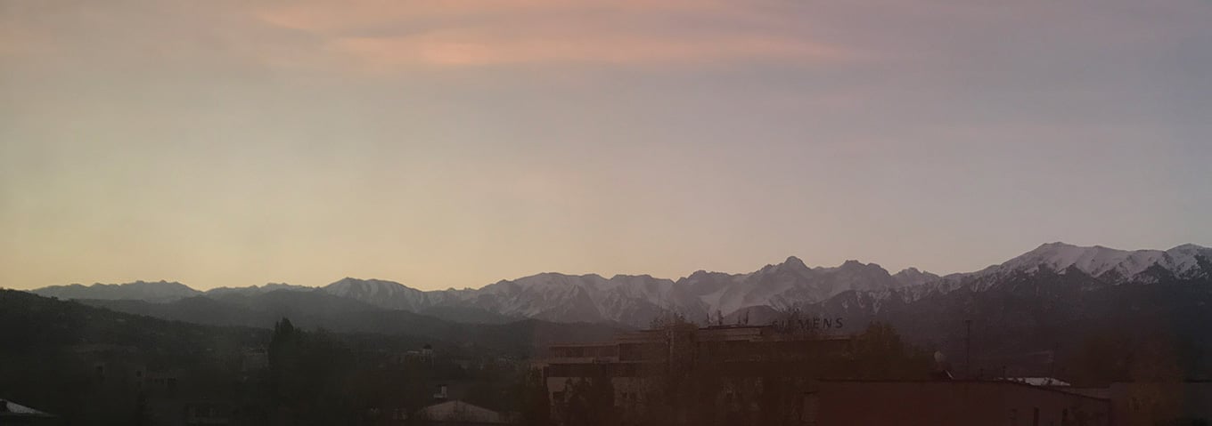 Photo of the Alatau mountain range