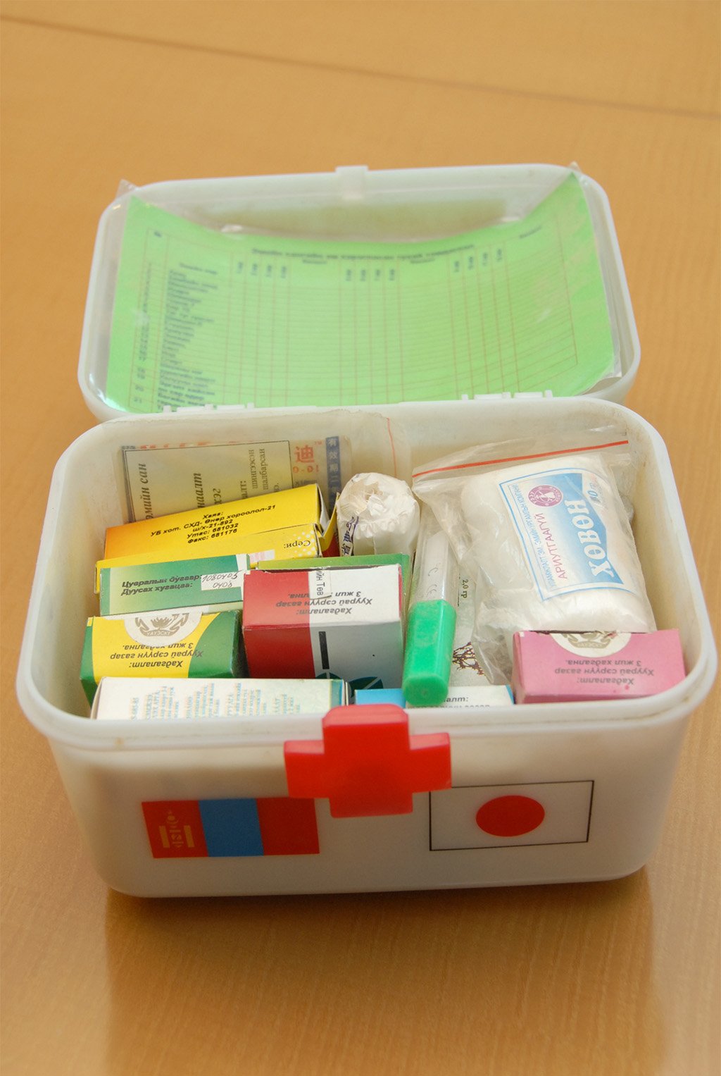 Photo of medicine box and contents